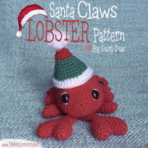 Crochet Santa Claws Lobster Pattern by Suzy Dias