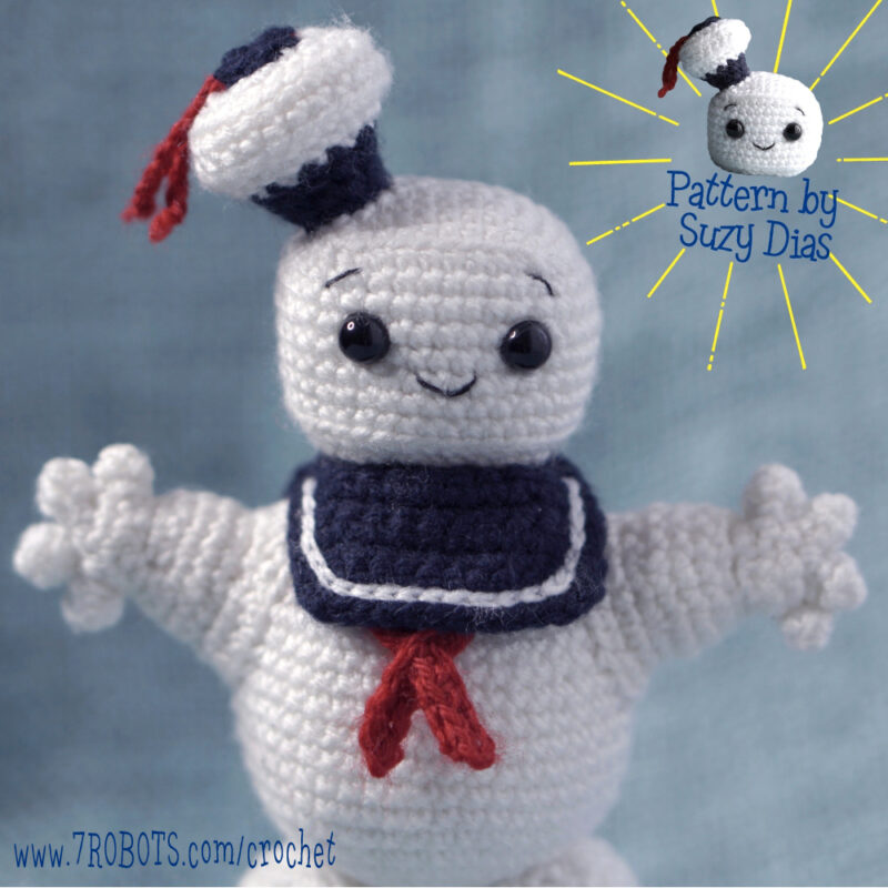 Crochet Stay Puft Marshmallow Man Pattern by Suzy Dias