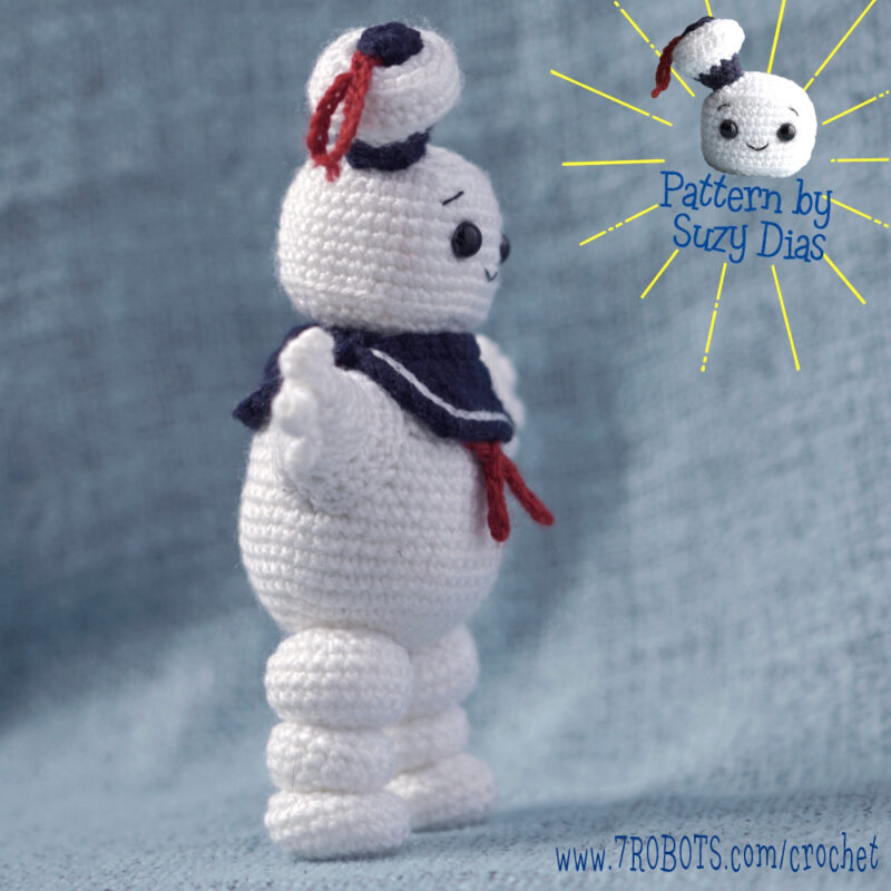 Crochet Stay Puft Marshmallow Man Pattern by Suzy Dias
