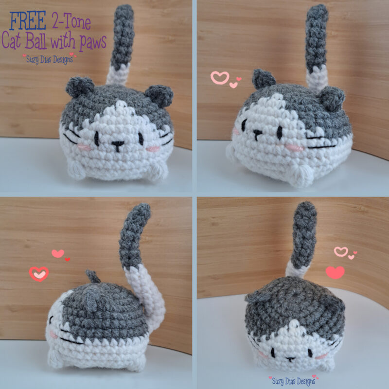 Cat Ball 2-Tones ☆FREE Pattern☆
