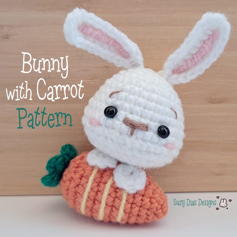 Crochet Bunny with Carrot Pattern by Suzy Dias