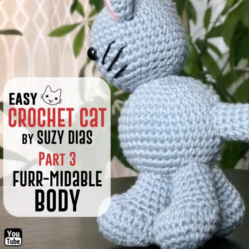 Easy Crochet Cat Part 3: Furr-midable Body (super easy oval)