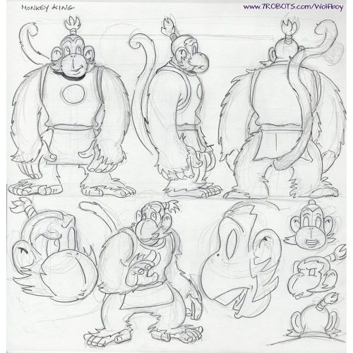Monkey King character sheet - Wolf Boy and the Magical Warriors (square)